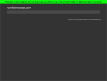 Tablet Screenshot of numbermonger.com